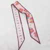 Primavera y Verano Nuevo Lazo para el Cabello Floral Bolsa Lazo Cinta para el Cabello Estampado Fresco Pañuelo de Seda Pequeño Accesorios para el Cabello Coreanos
