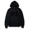 Moletom com Estampa UFC da Moda 2024 para Homens e Mulheres, Casacos com Capuz, Roupa Esportiva Versátil Casual Espessa para Outono e Inverno
