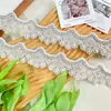Accesorios de Adorno de Encaje con Forma de Vieira, Disponibles en Negro, Gris, Café y Múltiples Colores, con Adornos de Perlas, para Ropa de Alta Gama y Manualidades de Textiles para el Hogar