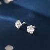 Pendientes de Plata Pura S999 Camelia Nuevos Pendientes de Lujo Populares para Mujer Tachuelas para el Cuidado del Oído