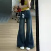 Jeans Acampanados Vintage para Mujer Invierno 2025 Tendencia Versátil Nuevos de Tiro Alto Adelgazantes No Elásticos Pantalones de Campana