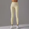 Pantalones de Yoga Nude de Cintura Alta para Mujer Sin Líneas Vergonzosas, Leggings Elásticos que Levantan el Trasero, Pantalones Deportivos de Fitness Color Durazno, Procesados y Personalizados