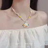 Collar de Cadena para Clavícula con Cuentas de Estrella de Mar Dopamina para Mujer Estilo Vacaciones de Verano en la Costa Collar Exquisito Versátil para el Día a Día
