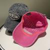 Sombrero para Mujer Primavera y Verano Nuevo Uso Gorra Bordada con Letras Vintage Combinable Lavada Vieja Parasol Gorra de Béisbol para Hombre