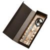 Cuchara de café de acero inoxidable 304 personalizada, palillos, un juego de vajilla navideña de alto valor estético, juego de cuchillo y tenedor, caja de regalo
