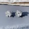 Brincos de floco de neve ~ pérola cravejados de diamante femininos design de brincos de nicho temperamento único luxo leve personalidade versátil