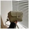 Mini Bolso Bandolera Pequeño Casual Texturizado de Cuero Suave para Mujer 2024 Nuevo Simple Versátil Bolso Concha Ligero Bolso para Teléfono Móvil