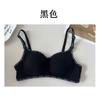 Ropa Interior Fina del Sudeste Asiático Transfronteriza para Mujeres con Senos Pequeños, Sujetador Push-Up Transpirable Anti-Caída, Letras de Moda en Colores Contrastantes
