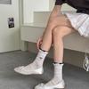 Calcetines Calcetines de Tubo Medio Finos de Primavera y Verano para Mujer Calcetines Antibacterianos Calados Calcetines Bordados con Lazo Calcetines para Mujer que Combinan con Todo Lote de Zhuji