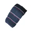 Gravata Tricô Casual Listrada Masculina Atacado, Gravata de Pescoço Estreita Slim Fashion, Gravata Tricô Plano Slim Masculina