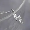 Collar de Rayo de Zirconia para Mujer, Sencillo y Lujoso, Colgante de Rayo Compacto, Cadena para Clavícula, Cadena de Suéter Personalizada Estilo Coreano
