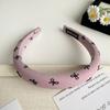 Diadema Casual y de Alta Gama con Corazón de Lunares 2024 Nueva Diadema para Lavar la Cara para Aumentar la Parte Superior del Cráneo Elegante Tocado con Horquilla para Mujeres