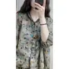 Traje Casual de Moda 2025 Algodón y Lino Talla Grande Holgado Top Estampado Pantalones Harem de Lino Conjunto Casual de Dos Piezas