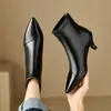 Botines Cortos Simples de Tacón Medio Calcetines Cortos Botas Delgadas Botas Martin Botas de Jinete Europeas y Americanas 32-48wish Botas de Comercio Exterior