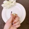 Nuevo anillo de oro antiguo chino estilo corte con incrustaciones de circón anillo de moneda femenino nicho comodín joyería de mano al por mayor