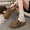 Zapatos sin cordones Muller de suela gruesa y punta cerrada estilo Birkenstock para mujer, Nuevo modelo Otoño 2026, Zapatos Retro sin cordones Birkenstock con aumento de altura oculto