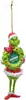 2024 Nuevo Monstruo Peludo Verde Decoración Navideña Colgante Plano 2D Dibujo Animado Decoración para el Hogar y el Coche de Navidad