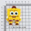Accesorios DIY de Bob Esponja al por mayor, Imanes de nevera personalizados, Dijes para zapatos, Llaveros, Pinzas para el cabello, Pegatinas para posavasos