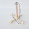 Molino de Viento Giratorio para Loro Alivio del Aburrimiento Jaula para Pájaros Peonía Piel de Tigre Resistente a Mordeduras Dentición Juguete Aéreo Decoración Suministros