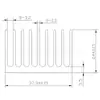 Perfil de aluminio disipador de calor 100*37*24mm aleación de aluminio radiador electrónico ruta bloque de aluminio de enfriamiento para refrigerador