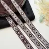 Fita jacquard geométrica em forma de losango estilo étnico, renda bordada geométrica multicolorida, acabamento para roupas, acessórios decorativos para bolsas, sapatos e chapéus