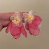 Mostre a máquina de cuidados para pele branca! Brincos Queda de Coração de Menina Brincos de Contas Floridas Coloridas Brincos de Verão para Mulheres