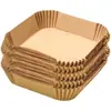 Papel nuevo para freidora de aire, bandeja redonda desechable para hornear barbacoa, papel para horno de cocina, duradero y fácil de usar