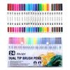 Caneta Delineadora de Ponta Dupla Conjunto de Marcadores à Base de Água para Estudantes, Canetas de Colorir Artísticas, Canetas Aquarela de Presente para Colorir e Rabiscar