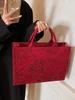 Bolso de Mano Rojo Jozi Niche Bride Bolso de Boda para Mujer 2025 Nuevo Bolso de Boda Versátil Bolso Tote de Gran Capacidad