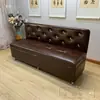 Taburete Sofá Almacenamiento Simple de Cuero con Respaldo, Taburete de Almacenamiento para Dormitorio, Apartamento Pequeño, Taburete Sofá para Salón de Belleza, Se Puede Usar como Taburete para Cambiarse los Zapatos