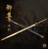 Ciudad de Longquan Metal Arma Fría Espada Espada Han Sin Afilar Forjada Integrada Esmalte Azul Espada del Emperador Dragón Alma de Hielo Regalo del Festival