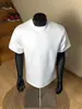 Nueva Camiseta Blanca de Estilo Casual Americano para Hombre de Verano de Manga Corta de Algodón Puro de Peso Pesado Media Manga para Fitness