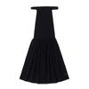 2025 Verão Elegante Design Sense Twisted Ombro Costura Malha Vestido Longo Pure Wants Cintura e Quadril Vestido Feminino