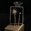 Broche de Metal con Borla de Alta Gama para Hombre Transfronterizo Europeo y Americano Moda Copo de Nieve Geométrico Creativo Pin de Traje de Alta Gama