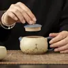 Tetera Roja de Pedernal, Tetera Shede, Juego de Té Kung Fu, Tetera para Uso en Oficina y Hogar, Juego de Té con Textura de Cerámica Gruesa