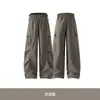 Pantalones de trabajo retro americanos para hombre, marca de tendencia de otoño nueva, pantalones parachute holgados, pantalones largos de pierna recta para senderismo y montañismo