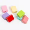 Macarrón acrílico color sólido rectangular cuentas sueltas agujero recto cuentas cuadradas lisas accesorios para pulsera DIY venta al por mayor