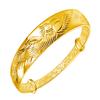 Chapado al vacío Estilo nacional tótem Pulsera de Fénix ancho 12 mm oro aterciopelado Fénix individual Pulsera de empuje y extracción dorada Joyería nupcial