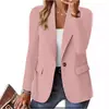 Nuevos colores 2025, estilo europeo y americano, blazer cárdigan de manga larga liso más vendido en otoño para mujer en Amazon y WISH