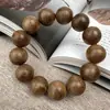 Pulsera de Madera de Agarwood Natural con Nudos Naturales para Mujer, Material Auténtico Viejo para Hombre, Cuentas de Oración Budistas, Pulsera para Ayudar a Dormir