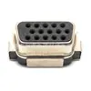 Conector Hembra VGA Inverso de 15 Pines Conector D-Sub 1.1 Terminal Patch SMT Socket de Control Industrial Delgado y Ligero