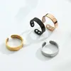 Anillo Magnético de Acero Inoxidable de Venta Caliente Transfronterizo, Anillo Magnético de Apertura para Alivio del Estrés, Anillo de Doble Piedra Magnética, Accesorio de Salud y Moda