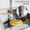 Dajiang Cubo de Basura Cuadrado Pequeño de Acero Inoxidable Tienda de 9 Yuan Cubo para Barrer Pala de Basura Escolar Cubo Sanitario Venta Directa de Fábrica