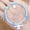 "Céu Azul Enviando Osmanthus" Japonês Cura Cinnamoroll Pulseira Azul Doce Fofa Feita à Mão com Contas Versátil Pulseira Feminina
