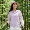 Roupa de Proteção Solar de Verão UPF50+ Estilo Montanha Leve Secagem Rápida Respirável Jaqueta para Pele para Mulheres, Adequada para Esportes de Corrida e Caminhada