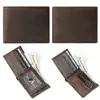 1187 Cartera Casual Retro de Piel de Vaca para Hombre Venta al por Mayor de Exportación Cartera con Múltiples Ranuras para Tarjetas Cuero Genuino Bolsillo para Monedas Pequeñas Portatarjetas