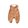 Pantalones de tirantes de dibujos animados con forro de forro polar para bebé de invierno Mono cálido engrosado Pantalones Compuesto Grano Ao Hombro ancho Hakka