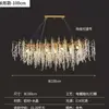 Lámpara de araña de cristal de lujo ligero estilo francés para sala de estar, lámpara para dormitorio de villa, lámpara creativa de rama de aluminio para comedor y vestíbulo, lámpara de araña de rama de uva