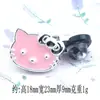 Botón de Corazón de Rosa Electroplateado Blanco y Negro Clásico Metálico Gato de Dibujos Animados Material para Accesorios Pequeños DIY Venta al por Mayor
