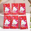 Sanrio Hello Kitty Estampado en Caliente Envoltorio Rojo Dulce Envoltorio Rojo Hello Kitty Bolsa de Envoltorio Rojo Hello Kitty Muñeca Linda Envoltorio Rojo con Logo
